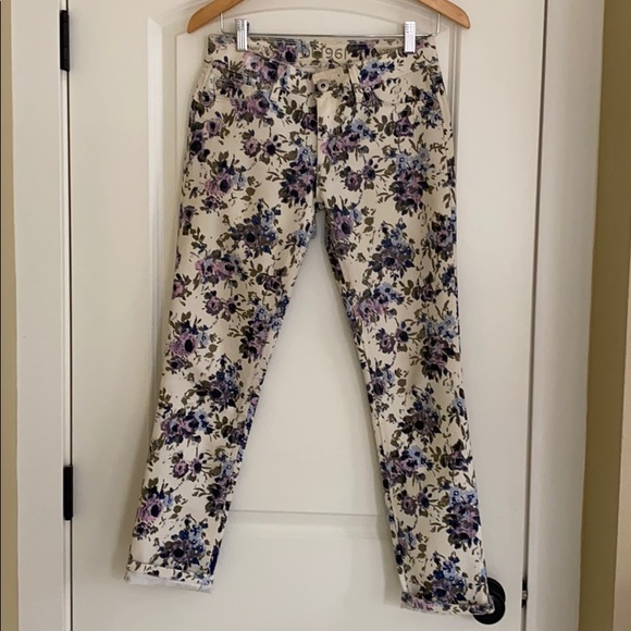 DL1961 Angel Floral Print Skinny Jeans, Size 27 - Picture 2 of 6